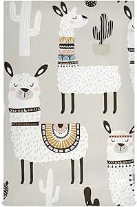 Qilmy Llama Kitchen Dish Towel Set of 4, Soft Absorbent Dish Cloths Decorative Tea Bar Drying Towels, 28 x 18 Inch