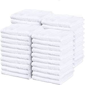 Simpli-Magic 79118 Commercial Grade Soft Plush Cotton Terry Towels, 60-Pack, White