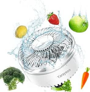 Yarayeon Spinner Fruit and Vegetable Cleaning Machine,Fruit Cleaner Device,Fruit and Vegetable Purifier for Cleaning Fruits, Vegetables, Rice, Meat and Tableware