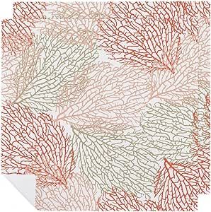 Coastal Coral Pattern Printed Cloth Napkins Reusable Dinner Tablecloth for Restaurant Wedding Party 19 X 19 Inch