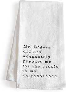 MAINEVENT Mr Rogers Dish Towel 18x24 Inch, Mr Rogers Towel, Funny Kitchen Towel Saying, Mr Rogers Neighborhood Friends Towel, Mr Rogers Kitchen Towel, Mr Rogers Tea Towel Good Mother Women