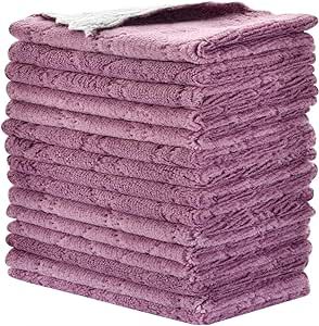 OstWony Reusable Cleaning Cloths 11PCS, Kitchen Towel Dish Towels, 10" x 6", Cleaning Rags, Super Absorbent Microfiber Cleaning Towels for Furniture, Car, Tea, Bowl