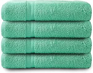 Alspin Cotton Bath Towels 6 Pack Cotton Towels,Teal Color,24 x 48 Inches Towel for Pool, Spa, and Gym Lightweight and Highly Absorbent Swift Drying Towels